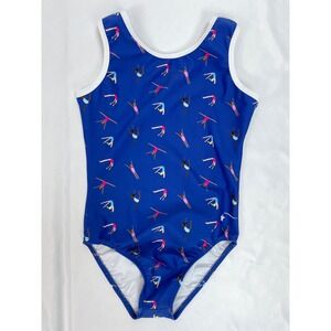 Destira Leotard Girl Medium Blue Gymnastics Dance Gymnasts